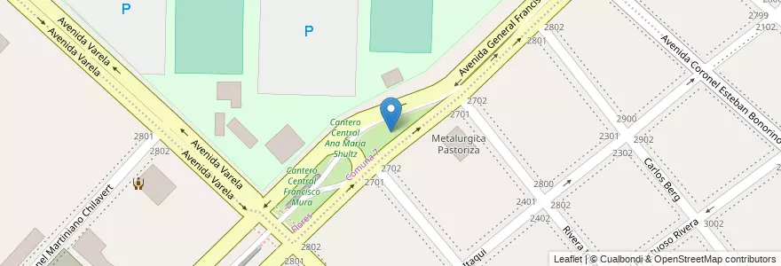 Mapa de ubicacion de Cantero Central Ana María Shultz, Villa Soldati en الأرجنتين, Ciudad Autónoma De Buenos Aires, Buenos Aires.