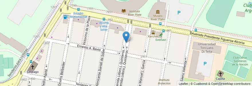 Mapa de ubicacion de Cantero Central General Juan José Valle, Belgrano en Argentina, Ciudad Autónoma De Buenos Aires, Buenos Aires, Comuna 13.