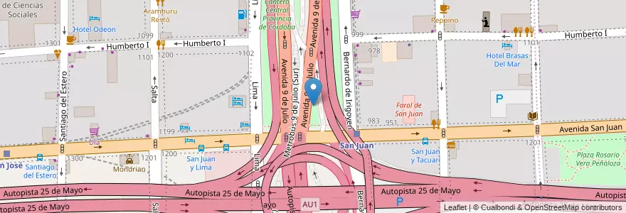 Mapa de ubicacion de Cantero Central Provincia de Catamarca, Constitucion en アルゼンチン, Ciudad Autónoma De Buenos Aires, Comuna 1, ブエノスアイレス.
