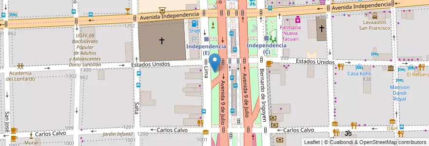 Mapa de ubicacion de Cantero Central Provincia de Corrientes, Constitucion en Argentina, Ciudad Autónoma De Buenos Aires, Comuna 1, Buenos Aires.