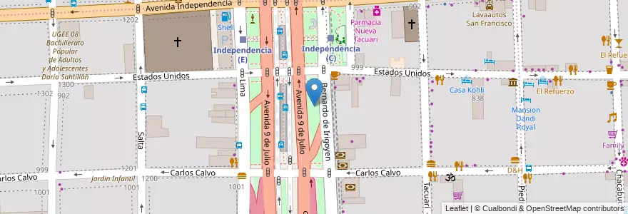 Mapa de ubicacion de Cantero Central Provincia de Corrientes, Constitucion en Argentinien, Ciudad Autónoma De Buenos Aires, Comuna 1, Buenos Aires.