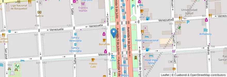 Mapa de ubicacion de Cantero Central Provincia de Entre Rios, Montserrat en アルゼンチン, Ciudad Autónoma De Buenos Aires, Comuna 1, ブエノスアイレス.