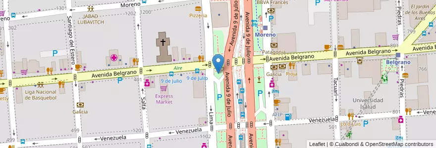 Mapa de ubicacion de Cantero Central Provincia de Formosa, Montserrat en 阿根廷, Ciudad Autónoma De Buenos Aires, Comuna 1, 布宜诺斯艾利斯.