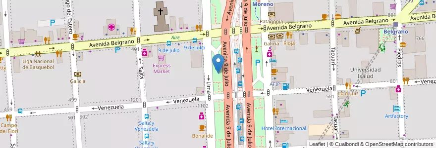 Mapa de ubicacion de Cantero Central Provincia de Formosa, Montserrat en Argentinien, Ciudad Autónoma De Buenos Aires, Comuna 1, Buenos Aires.