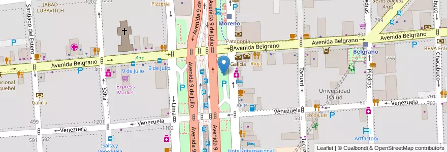 Mapa de ubicacion de Cantero Central Provincia de Formosa, Montserrat en الأرجنتين, Ciudad Autónoma De Buenos Aires, Comuna 1, Buenos Aires.