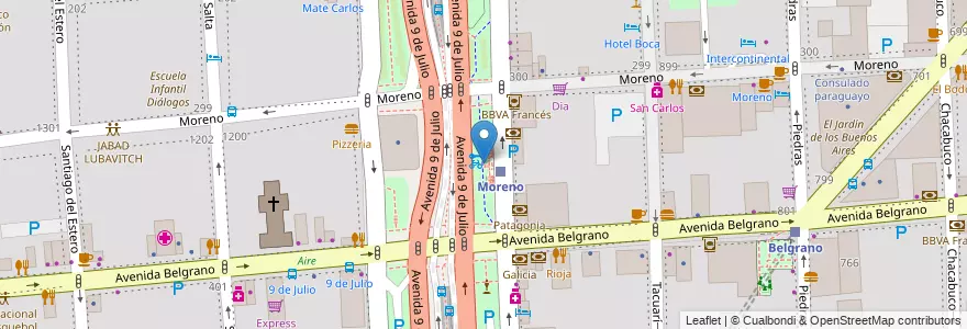 Mapa de ubicacion de Cantero Central Provincia de Jujuy, Montserrat en Аргентина, Буэнос-Айрес, Comuna 1, Буэнос-Айрес.