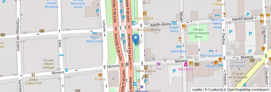 Mapa de ubicacion de Cantero Central Provincia de la Pampa, Montserrat en آرژانتین, Ciudad Autónoma De Buenos Aires, Comuna 1, Buenos Aires.