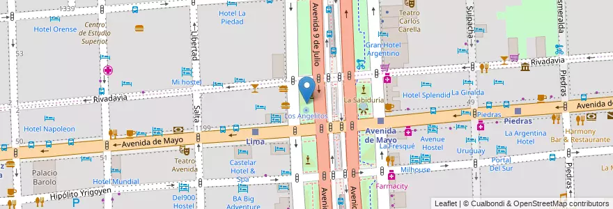Mapa de ubicacion de Cantero Central Provincia de Misiones, San Nicolas en Argentine, Ciudad Autónoma De Buenos Aires, Comuna 1, Buenos Aires.