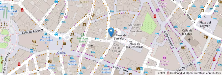 Mapa de ubicacion de Cantina Canalla en إسبانيا, منطقة مدريد, منطقة مدريد, Área Metropolitana De Madrid Y Corredor Del Henares, مدريد.