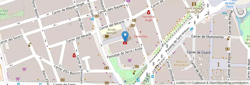 Mapa de ubicacion de CAP Carreas i Candi en スペイン, カタルーニャ州, Barcelona, バルサルネス, Barcelona.
