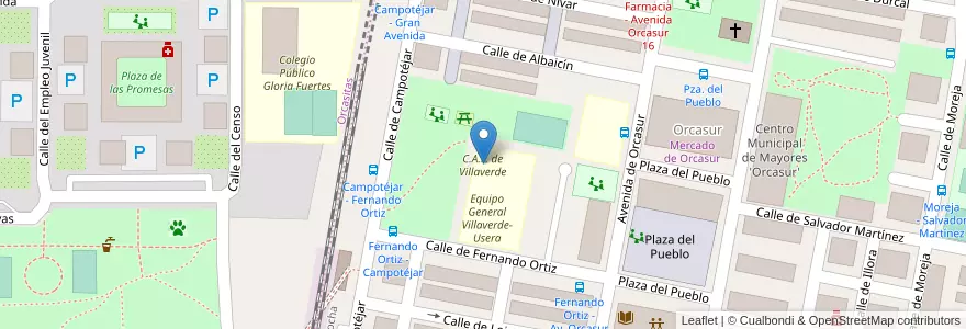 Mapa de ubicacion de C.A.P. de Villaverde en 西班牙, Comunidad De Madrid, Comunidad De Madrid, Área Metropolitana De Madrid Y Corredor Del Henares, Madrid.