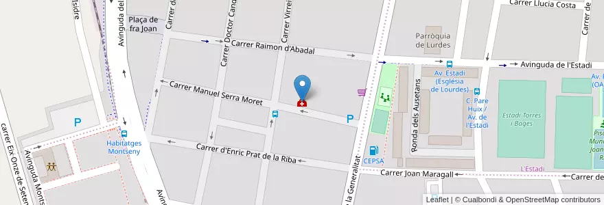 Mapa de ubicacion de CAP El Remei (Vic Sud) en Spain, Catalonia, Barcelona, Osona, Vic.