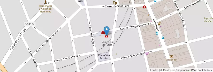 Mapa de ubicacion de C.A.P. Sabadell Centre en 西班牙, Catalunya, Barcelona, Vallès Occidental, Sabadell.