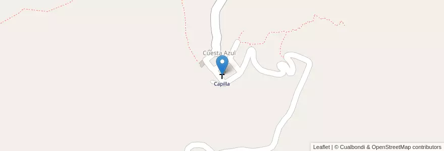 Mapa de ubicacion de Capilla en 아르헨티나, Salta, Santa Victoria, Municipio De Nazareno.