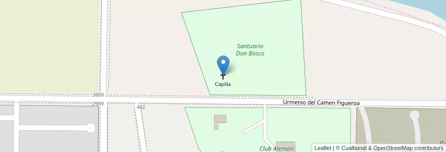 Mapa de ubicacion de Capilla en الأرجنتين, تشيلي, نيوكوين, Departamento Confluencia, Municipio De Neuquén.