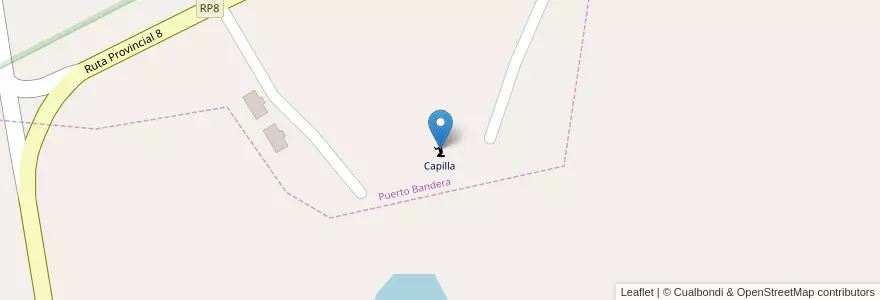 Mapa de ubicacion de Capilla en الأرجنتين, Provincia De Última Esperanza, إقليم ماجلان, محافظة سانتا كروز, تشيلي, Lago Argentino.