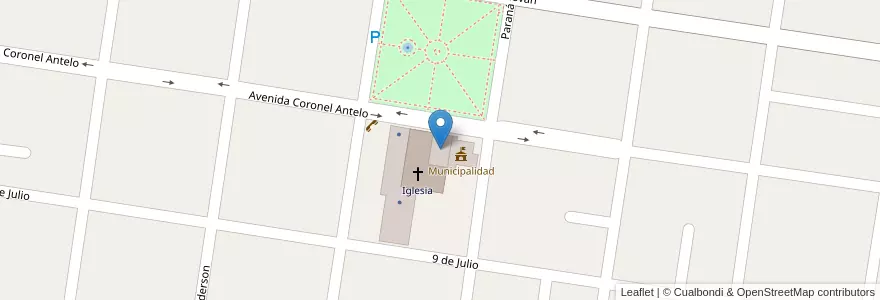 Mapa de ubicacion de Capilla en アルゼンチン, エントレ・リオス州, Departamento Federal, Distrito Francisco Ramírez, Federal.