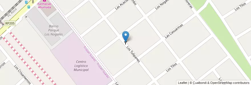 Mapa de ubicacion de Capilla en Arjantin, Buenos Aires, Partido De Ezeiza.