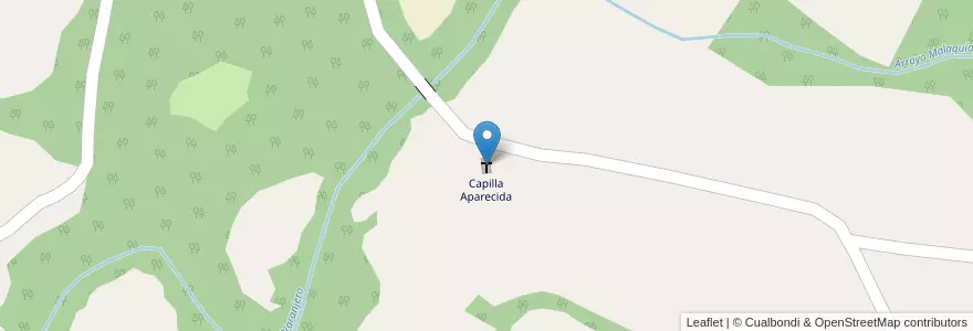Mapa de ubicacion de Capilla Aparecida en Arjantin, Misiones, Departamento Guaraní, Municipio De El Soberbio.