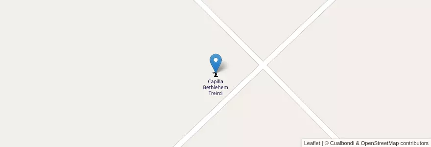 Mapa de ubicacion de Capilla Bethlehem Treirci en الأرجنتين, شوبوت, Trelew, Departamento Gaiman.