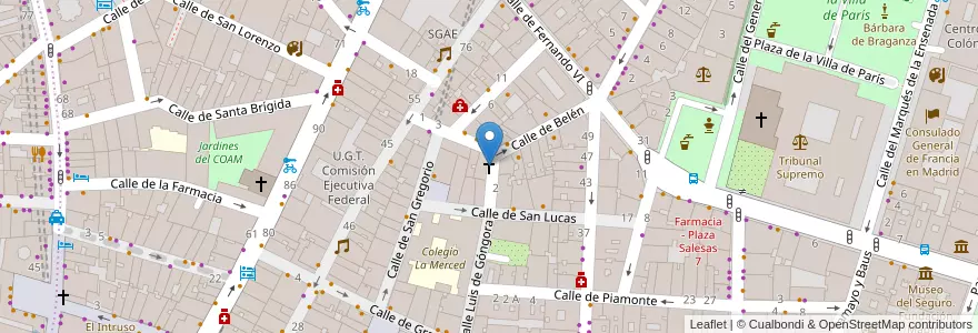 Mapa de ubicacion de Capilla Cachito de Cielo en إسبانيا, منطقة مدريد, منطقة مدريد, Área Metropolitana De Madrid Y Corredor Del Henares, مدريد.