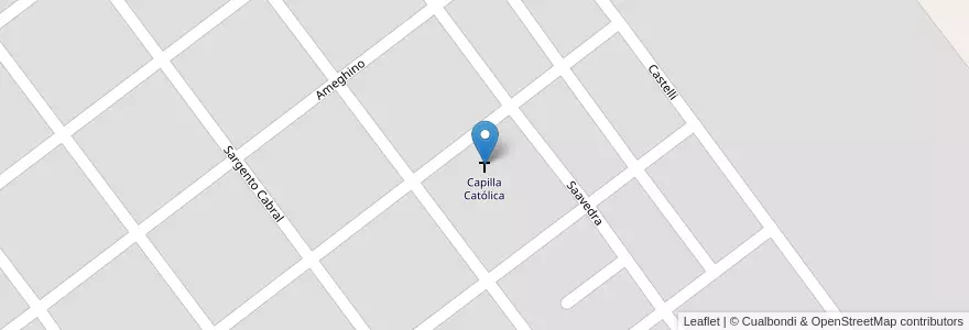 Mapa de ubicacion de Capilla Católica en 阿根廷, Chaco, Departamento Mayor Luis Jorge Fontana, Municipio De Coronel Du Graty, Coronel Du Graty.