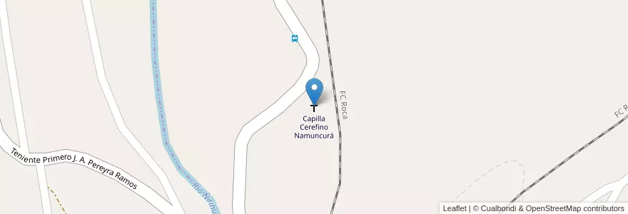 Mapa de ubicacion de Capilla Cerefino Namuncurá en آرژانتین, شیلی, استان ریو نگرو، آرژانتین, Departamento Bariloche, Municipio De Dina Huapi.