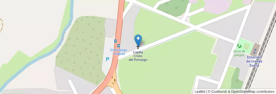 Mapa de ubicacion de Capilla Cristo del Portazgo en إسبانيا, أرغون, سرقسطة, Zaragoza, Zuera.