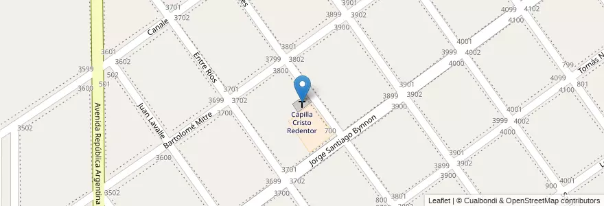 Mapa de ubicacion de Capilla Cristo Redentor en Arjantin, Buenos Aires, Partido De Almirante Brown, José Mármol.