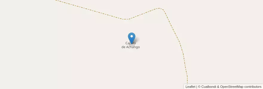 Mapa de ubicacion de Capilla de Achango en Arjantin, San Juan, Şili, Iglesia.