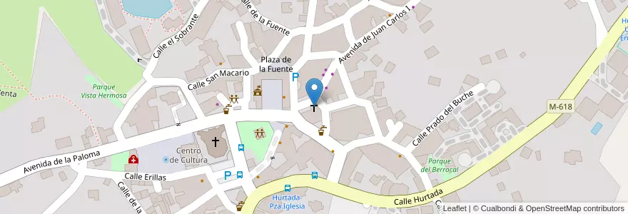 Mapa de ubicacion de Capilla de la Virgen de la Encina en Spagna, Comunidad De Madrid, Comunidad De Madrid, Cuenca Alta Del Manzanares, Hoyo De Manzanares.
