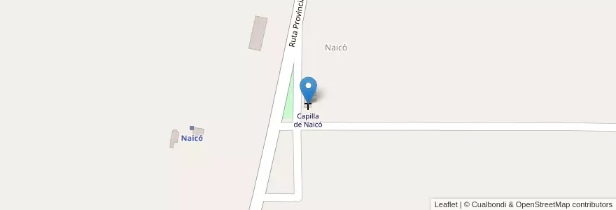 Mapa de ubicacion de Capilla de Naicó en 아르헨티나, La Pampa, Departamento Toay, Municipio De Ataliva Roca.