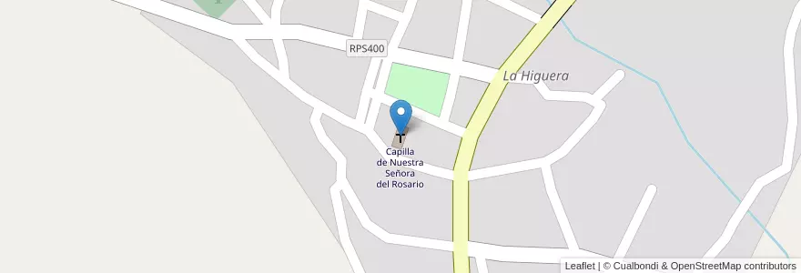 Mapa de ubicacion de Capilla de Nuestra Señora del Rosario en Аргентина, Кордова, Departamento Cruz Del Eje, Pedanía Higueras, Comuna De La Higuera.