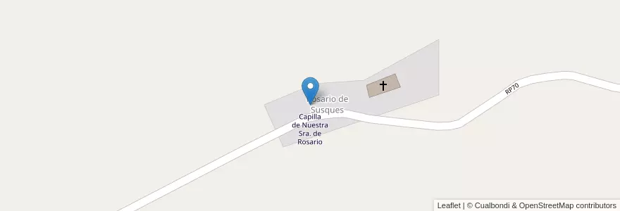 Mapa de ubicacion de Capilla de Nuestra Sra. de Rosario en アルゼンチン, フフイ州, Departamento Rinconada, Municipio De Mina Pirquitas.