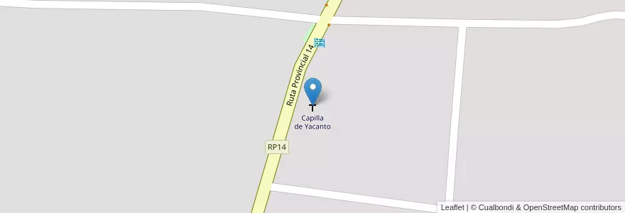 Mapa de ubicacion de Capilla de Yacanto en アルゼンチン, コルドバ州, Departamento San Javier, Pedanía San Javier, Municipio De San Javier Y Yacanto.