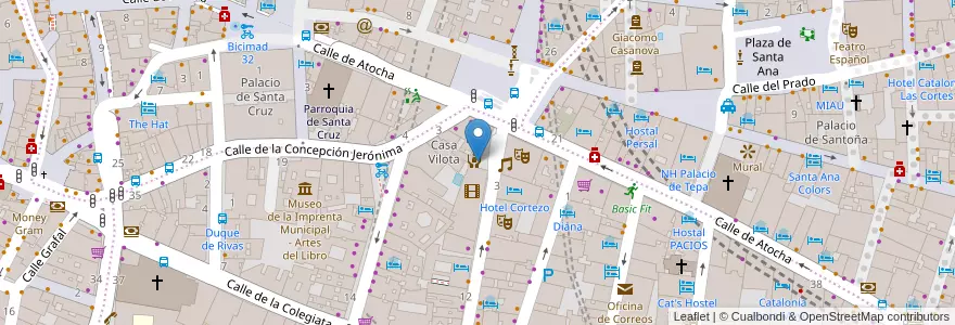 Mapa de ubicacion de Capilla del Ave María en إسبانيا, منطقة مدريد, منطقة مدريد, Área Metropolitana De Madrid Y Corredor Del Henares, مدريد.