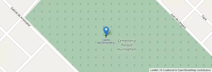 Mapa de ubicacion de Capilla del Cementerio en Argentinië, Buenos Aires, Partido De Hurlingham, Villa Tesei.