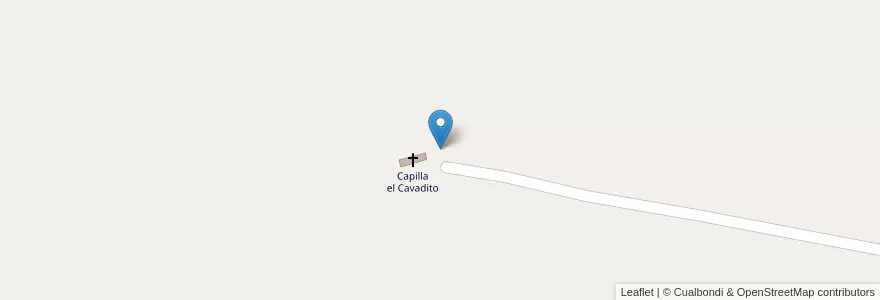 Mapa de ubicacion de Capilla el Cavadito en Argentina, Chile, Mendoza, Distrito San José, Departamento Lavalle.
