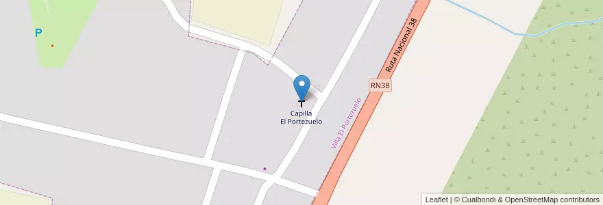 Mapa de ubicacion de Capilla El Portezuelo en Argentine, Catamarca, Departamento Valle Viejo, Municipio De Valle Viejo, Villa El Portezuelo.