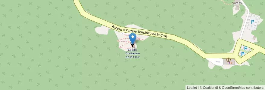 Mapa de ubicacion de Capilla Exaltación de la Cruz en Argentinien, Misiones, Departamento Candelaria, Municipio De Cerro Corá.