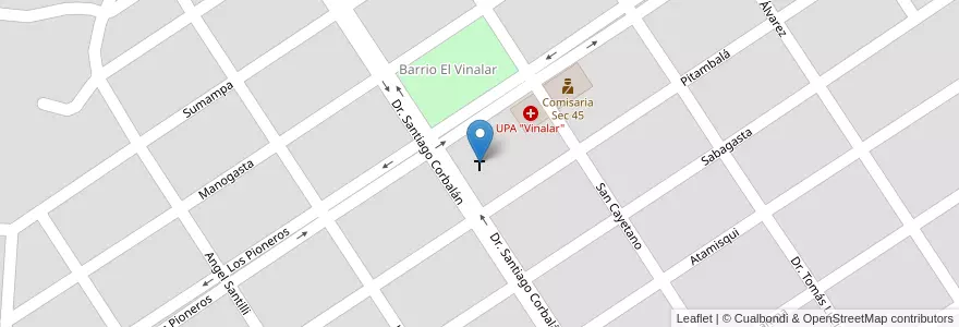 Mapa de ubicacion de Capilla Inmaculado Corazón de María en 阿根廷, Santiago Del Estero, Departamento Capital, Santiago Del Estero.