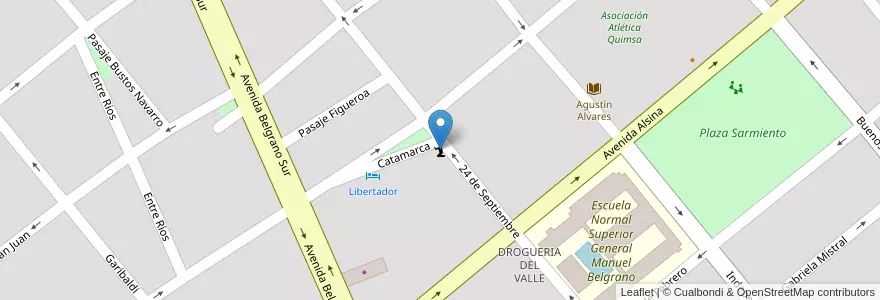 Mapa de ubicacion de Capilla La Montonera en آرژانتین, Santiago Del Estero, Departamento Capital, Santiago Del Estero.