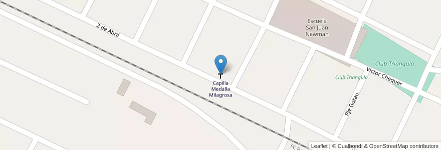 Mapa de ubicacion de Capilla Medalla Milagrosa en Argentinië, Santiago Del Estero, Departamento Copo.