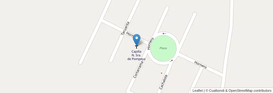 Mapa de ubicacion de Capilla N. Sra. de Pompeya en Argentina, Córdoba, Departamento San Alberto, Pedanía Panaholma, Comuna De San Lorenzo.