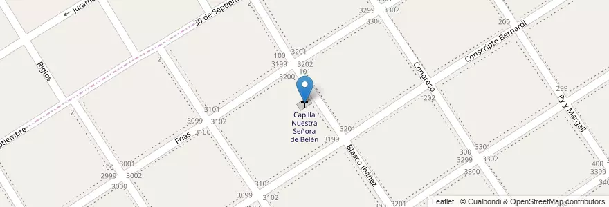 Mapa de ubicacion de Capilla Nuestra Señora de Belén en الأرجنتين, بوينس آيرس, Partido De Almirante Brown, José Mármol.