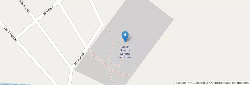 Mapa de ubicacion de Capilla Nuestra Señora de Fátima en 阿根廷, 布宜诺斯艾利斯省, Partido De Tornquist.