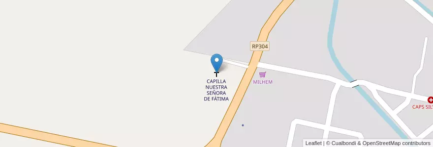 Mapa de ubicacion de CAPILLA NUESTRA SEÑORA DE FÁTIMA en アルゼンチン, トゥクマン州, Departamento Cruz Alta, Alderetes.