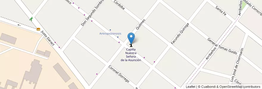 Mapa de ubicacion de Capilla Nuestra Señora de la Asunción en Argentine, Province De Buenos Aires, Partido De Moreno, Moreno.
