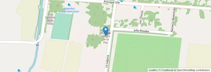 Mapa de ubicacion de Capilla Nuestra Señora de la Paz en الأرجنتين, سان خوان, تشيلي, Iglesia.