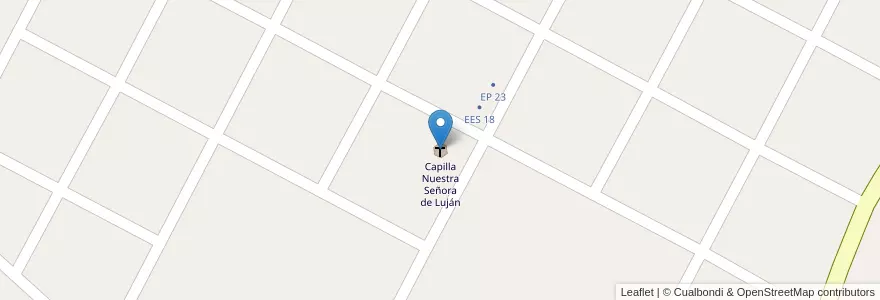 Mapa de ubicacion de Capilla Nuestra Señora de Luján en アルゼンチン, ブエノスアイレス州, Partido De San Pedro.